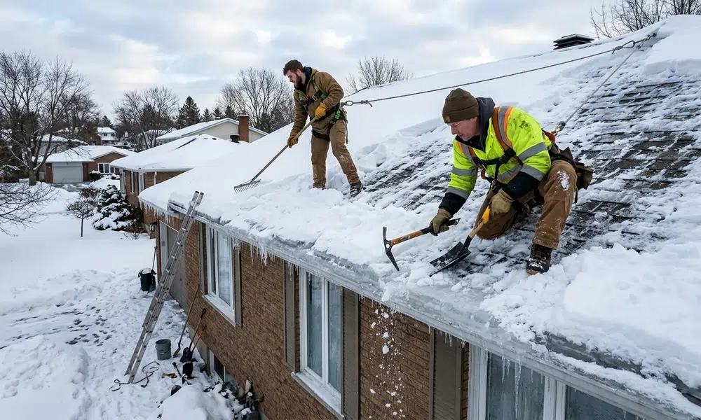 ice dams on roof
